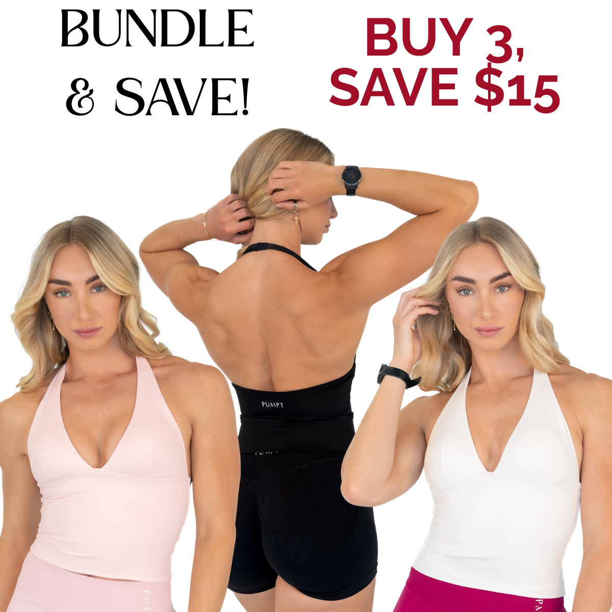 Aura Halter Singlet - Buy 3 & Save $15