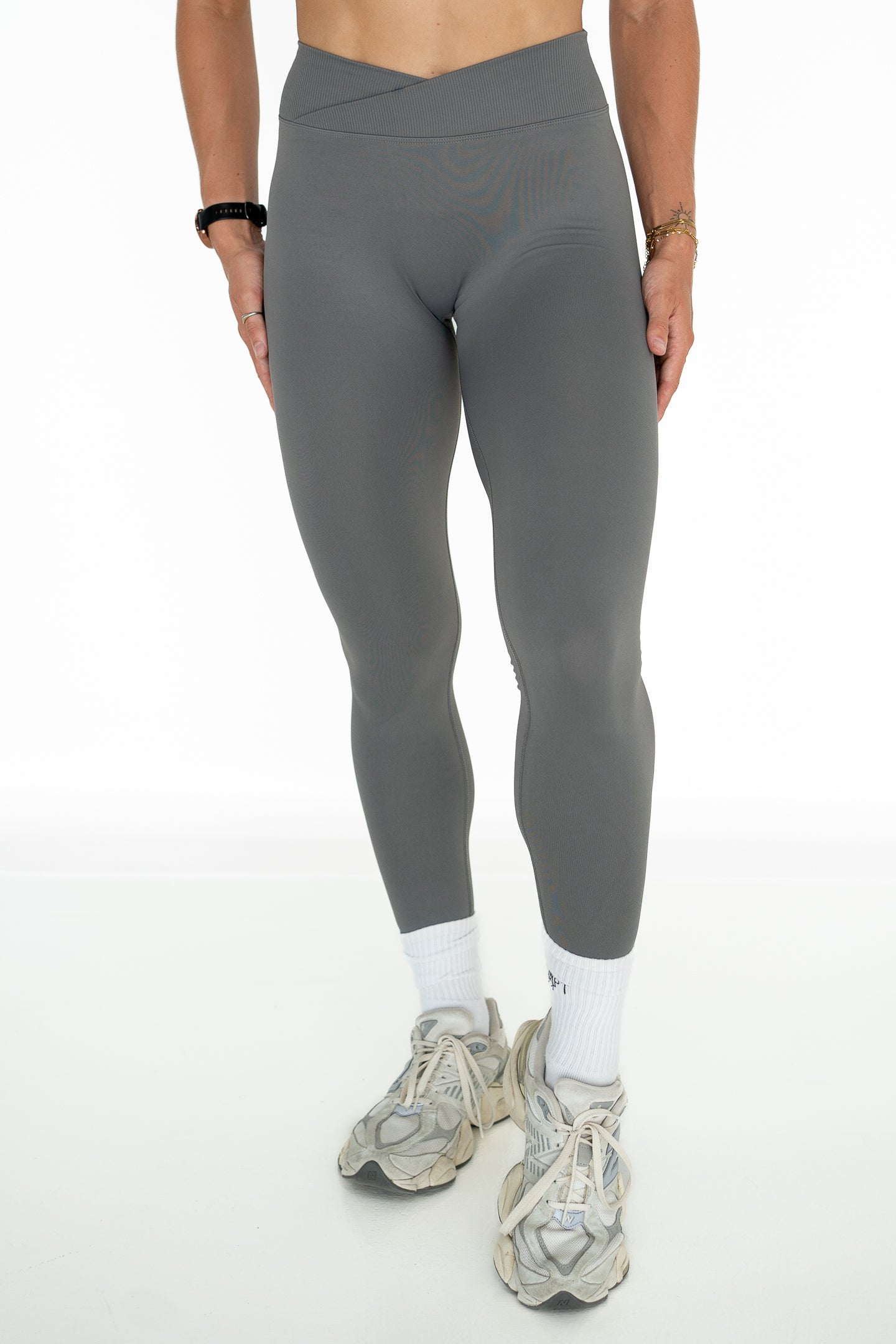 Crossover Leggings - Grey