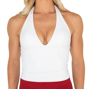 Aura Halter Singlet - White
