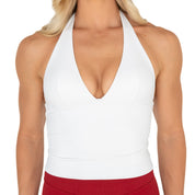 Aura Halter Singlet - White