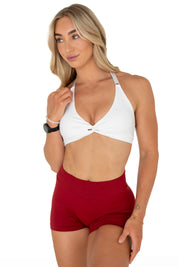 Aura Knot Crop - White