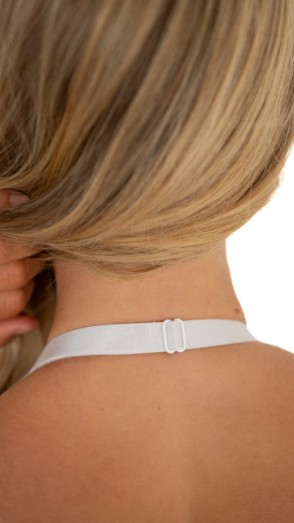 Aura Knot Crop - White