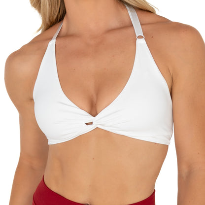 Aura Knot Crop - White
