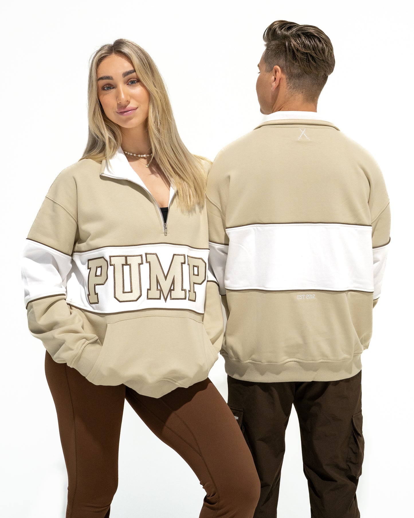 Classic Quarter Zip - Beige
