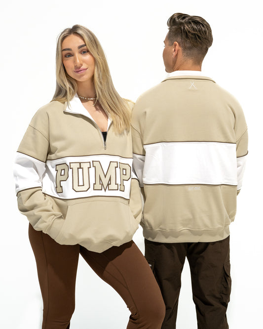 Classic Quarter Zip - Beige