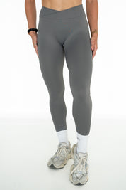 Crossover Leggings - Grey