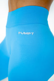 V-Back Leggings - Blue