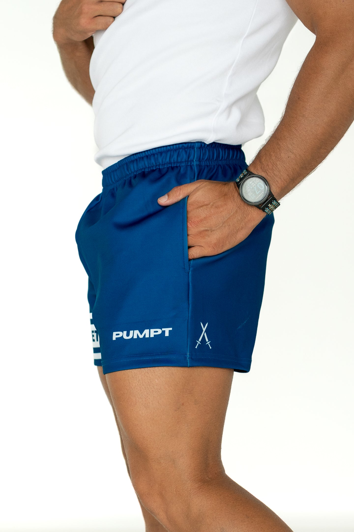 FKN GET DAT Footy Shorts - Blue