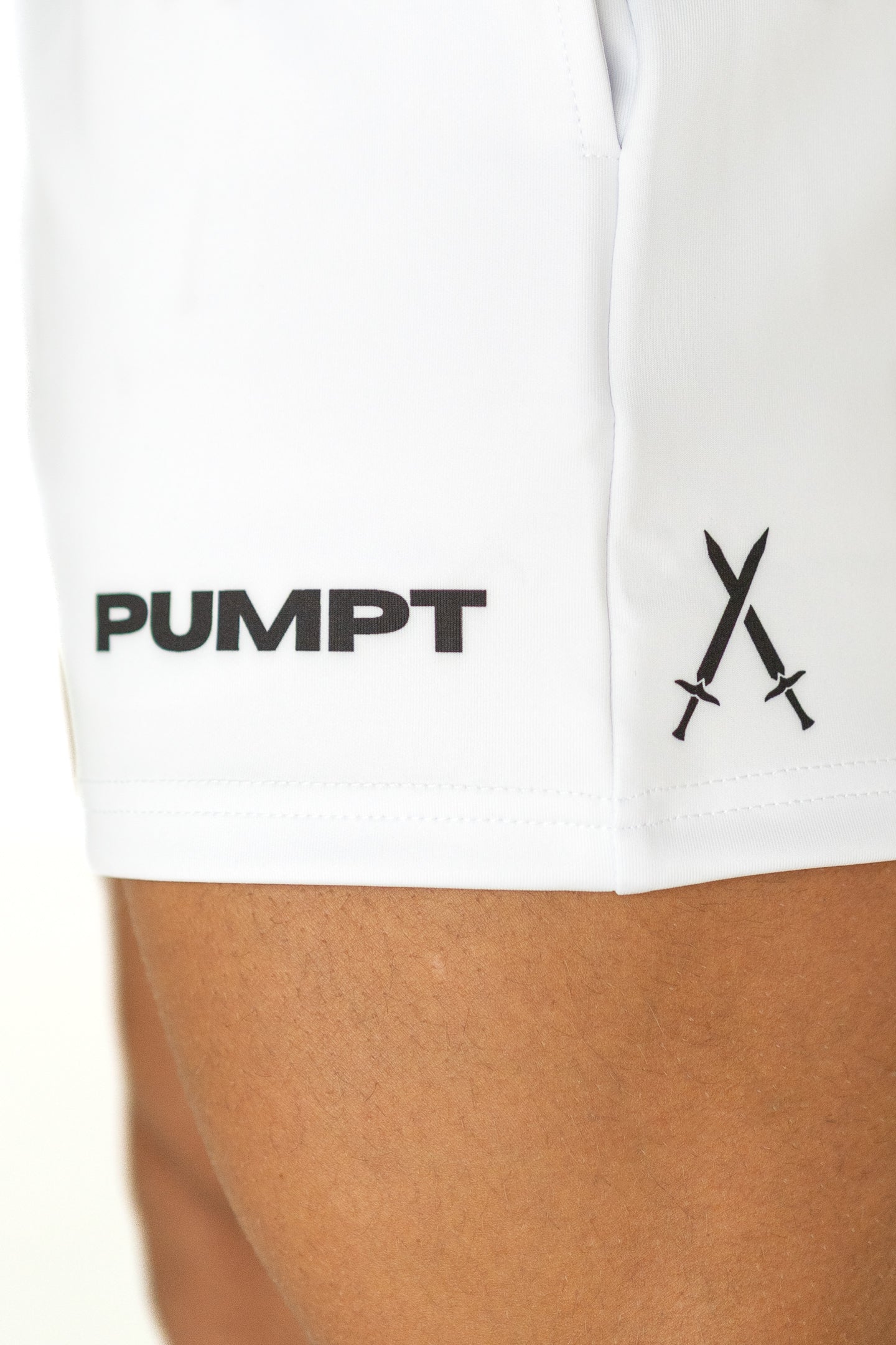 FKN GET DAT Footy Shorts - White