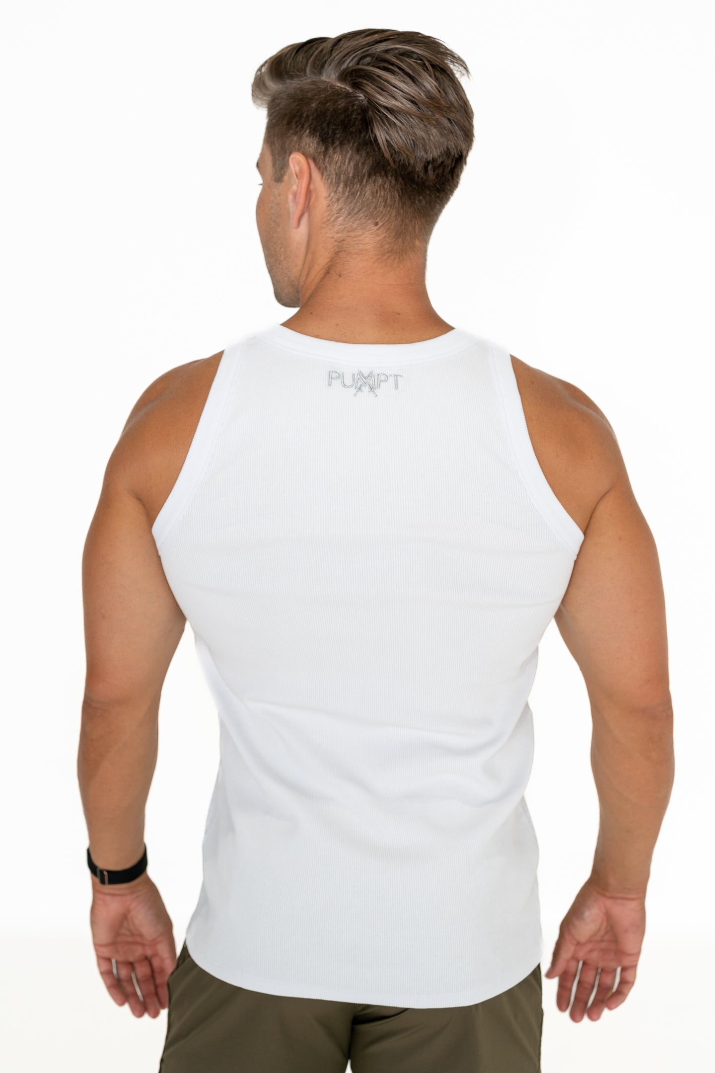 Organic Ribbed Singlet - White