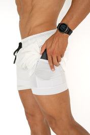 Momentum Shorts - White