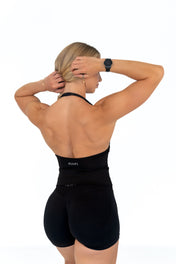 Aura Halter Singlet - Black
