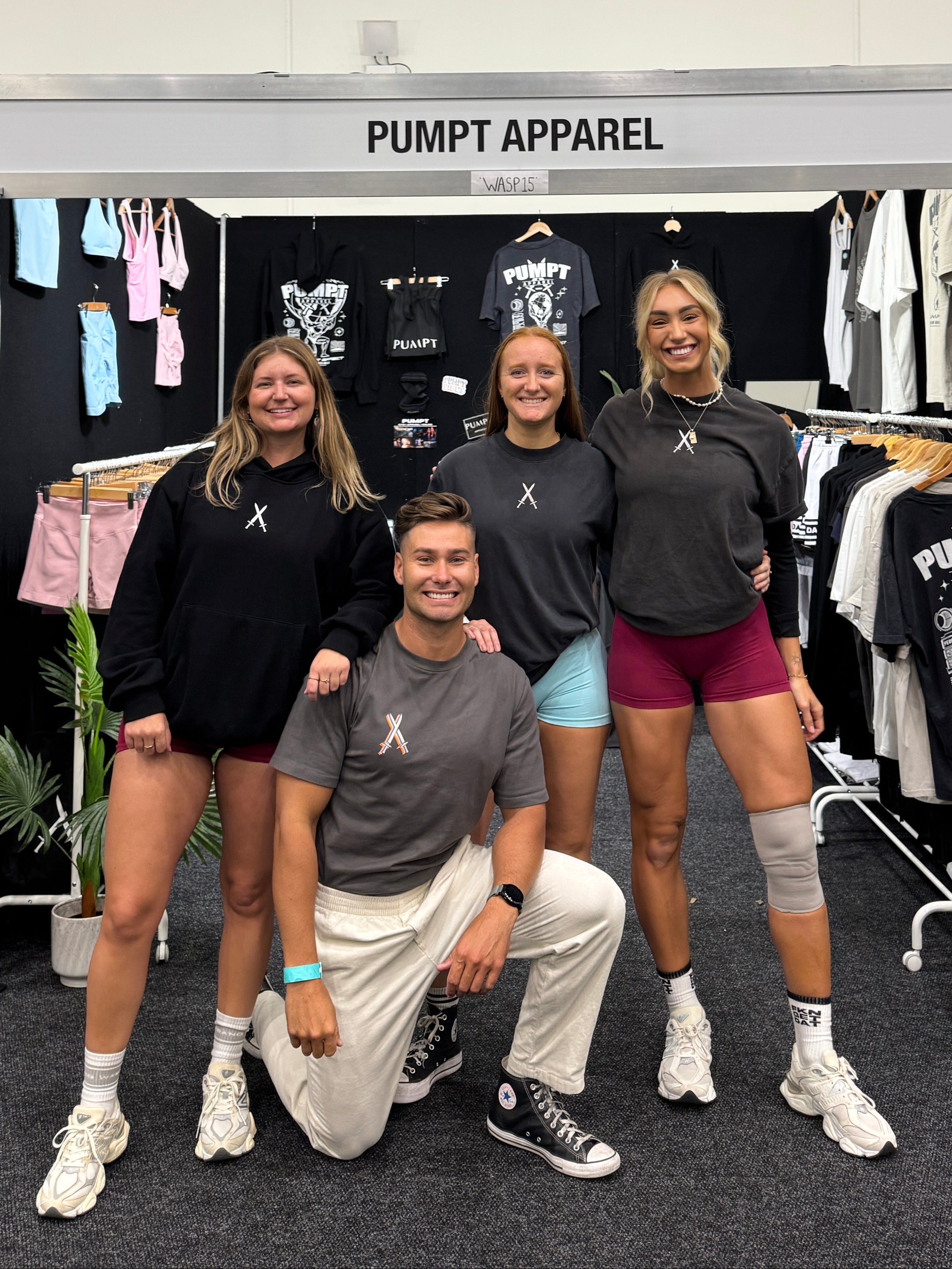 Pumpt Staff - Loz, Braden, Brooke and Anita at ICN West Coast Supershow 2025