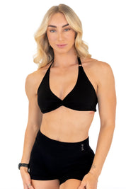 Aura Knot Crop - Black