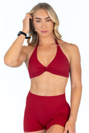 Aura Knot Crop - Cherry