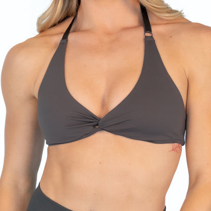 Aura Knot Crop - Grey