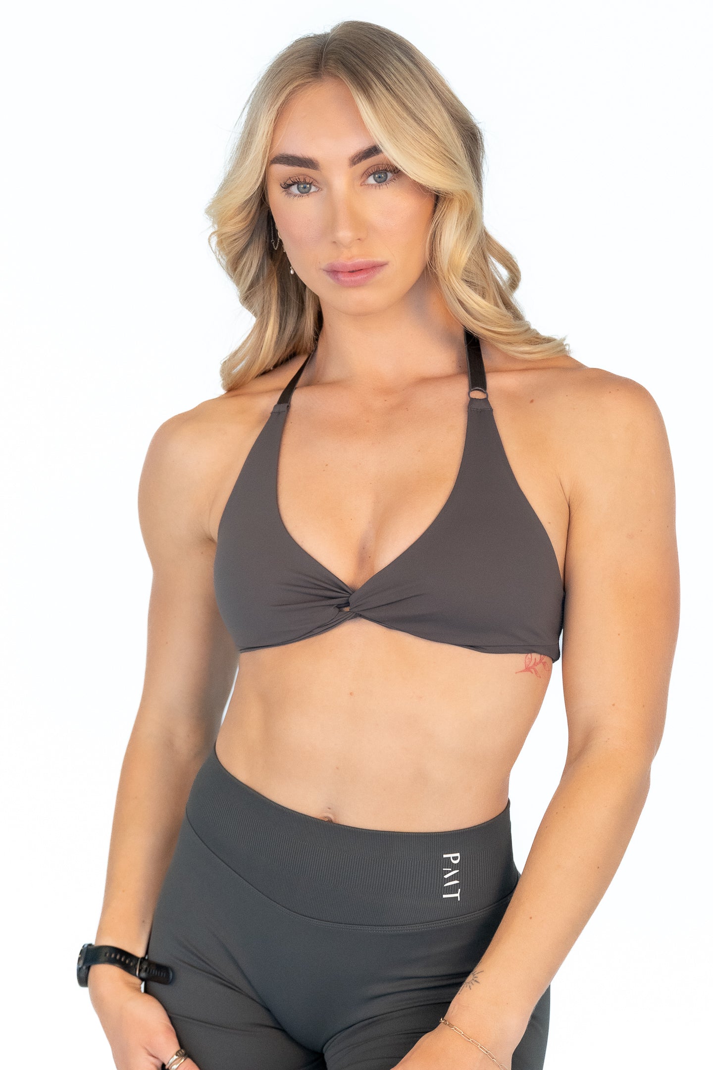 Aura Knot Crop - Grey