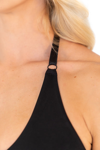 Aura Knot Crop - Black