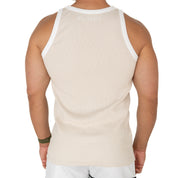 Organic Ribbed Singlet - Beige