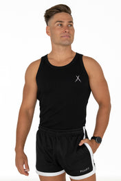 Organic Ribbed Singlet - Black