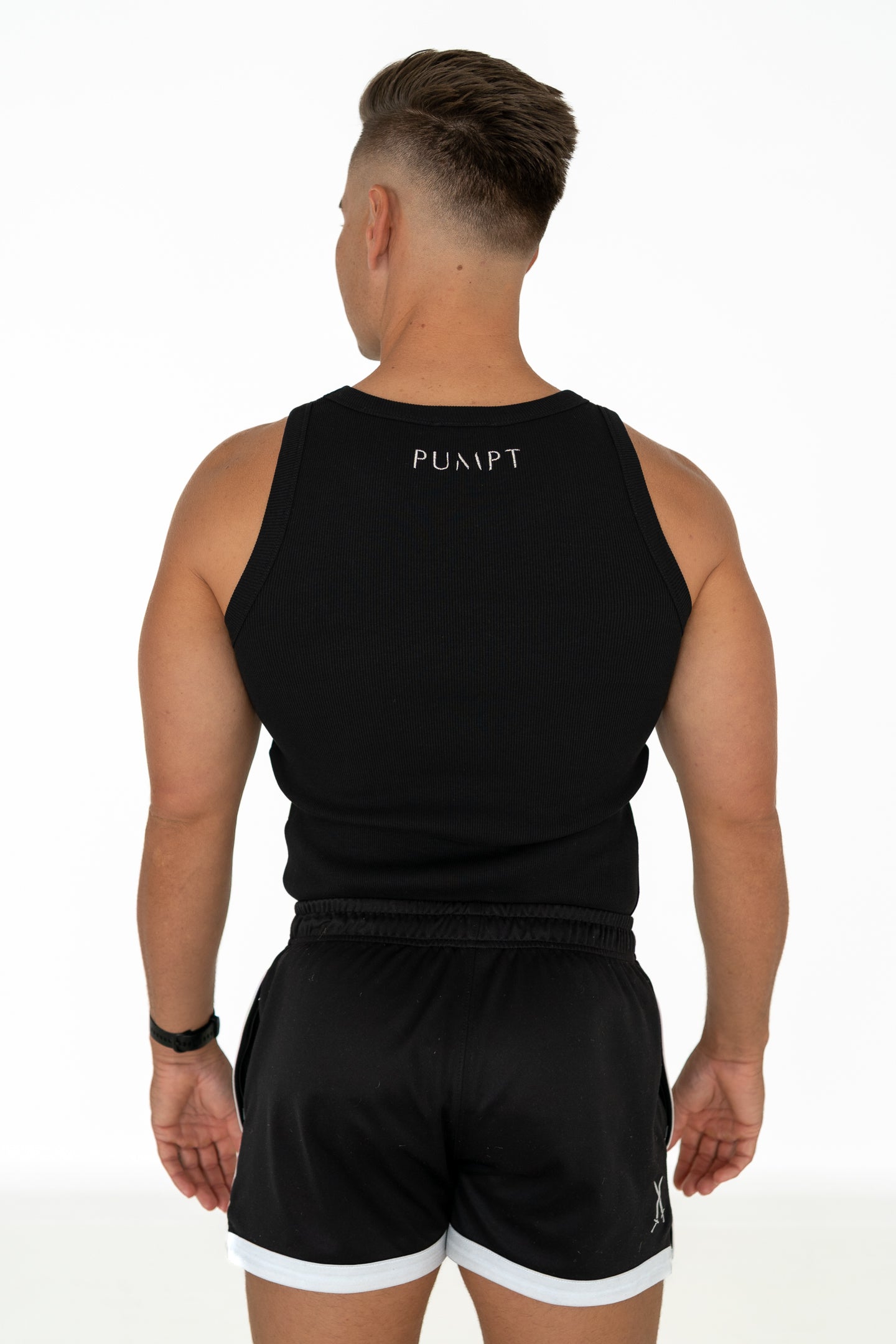 Organic Ribbed Singlet - Black