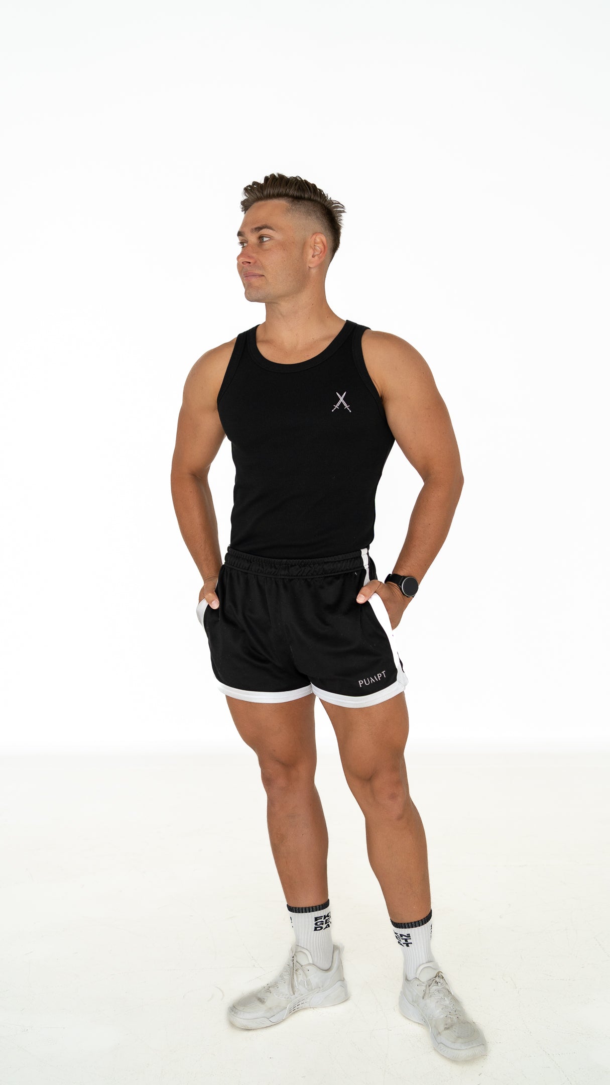 Organic Ribbed Singlet - Black