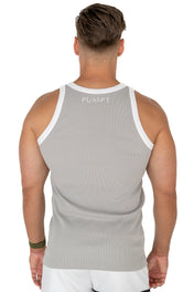 Organic Ribbed Singlet - Grey