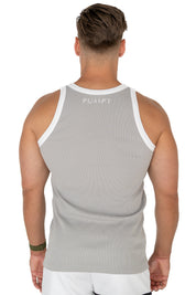 Organic Ribbed Singlet - Grey