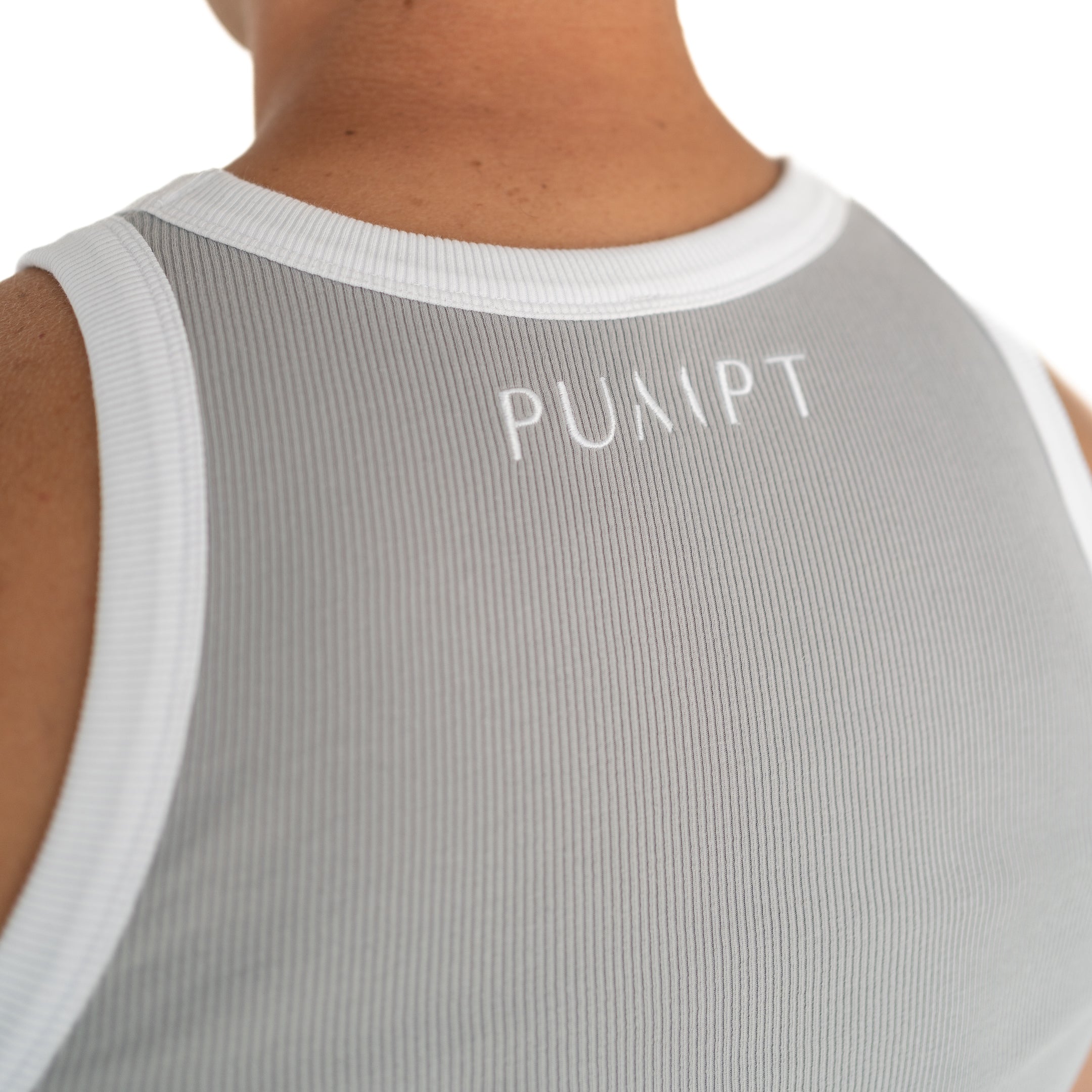 Organic Ribbed Singlet - Grey