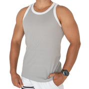 Organic Ribbed Singlet - Grey