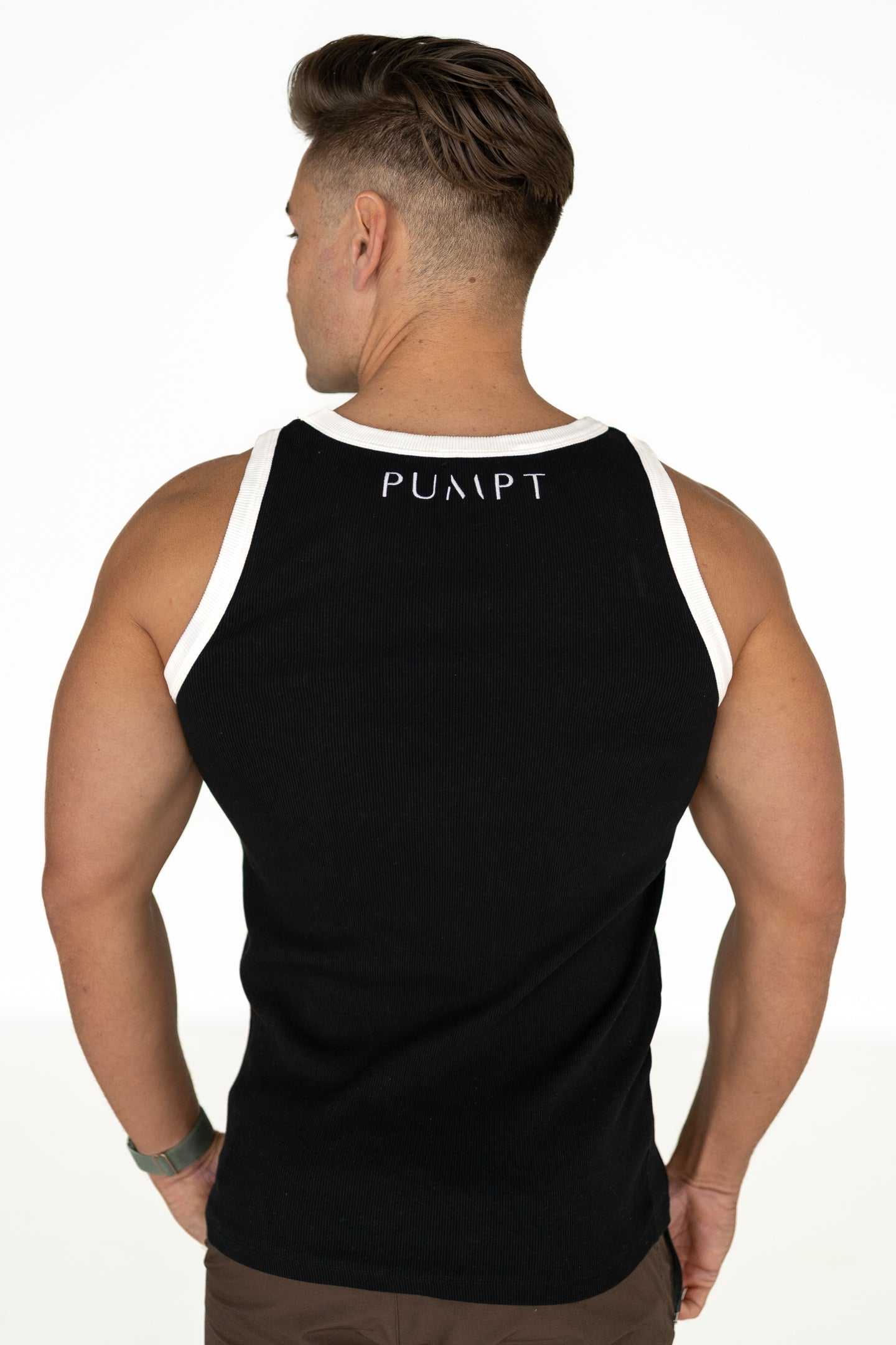 Organic Ribbed Singlet - Monochrome