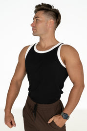 Organic Ribbed Singlet - Monochrome