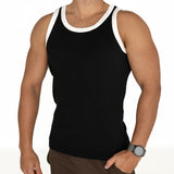 Organic Ribbed Singlet - Monochrome