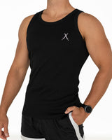 Organic Ribbed Singlet - Black