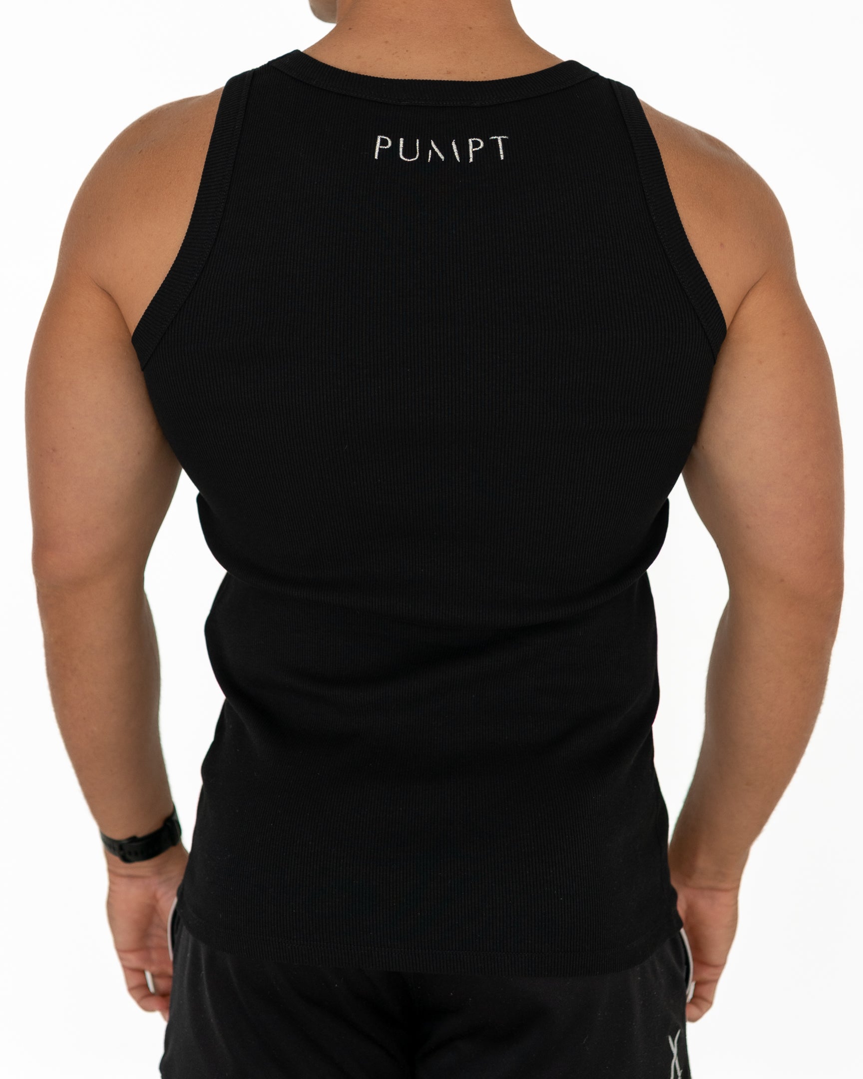 Organic Ribbed Singlet - Black