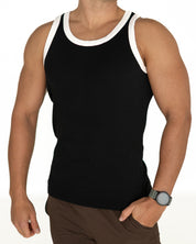 Organic Ribbed Singlet - Monochrome
