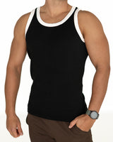 Organic Ribbed Singlet - Monochrome