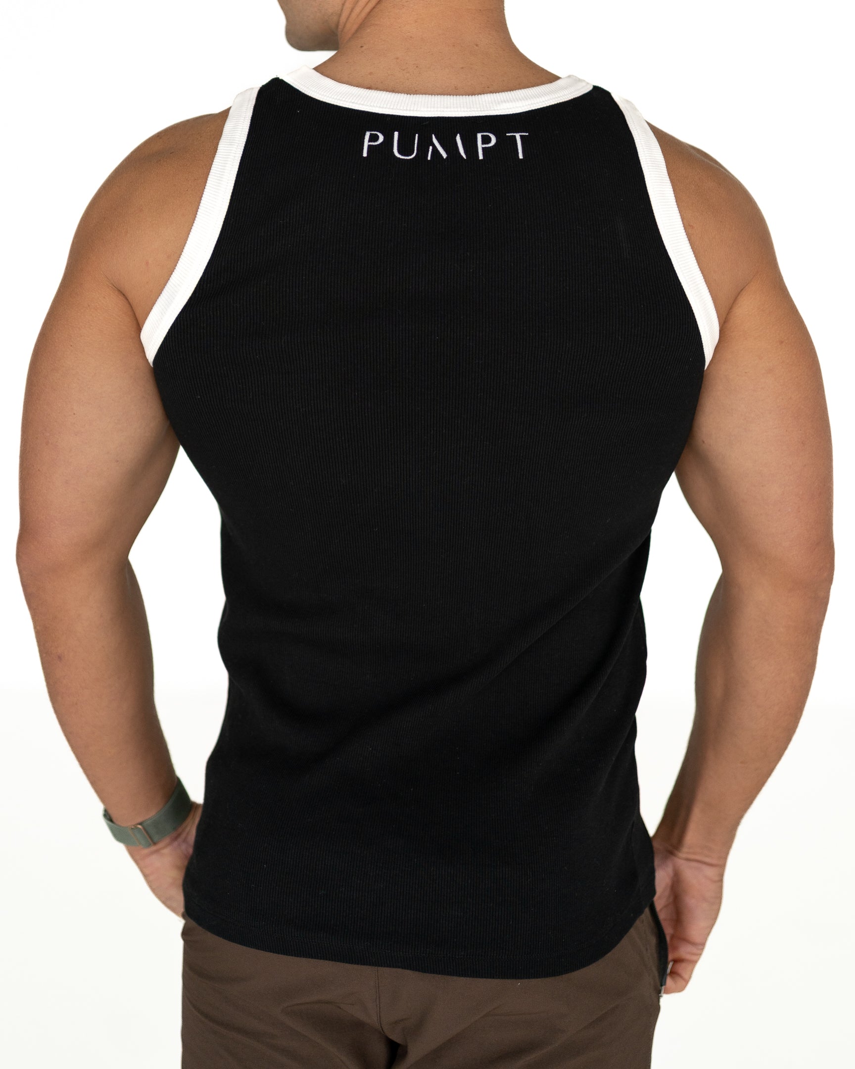 Organic Ribbed Singlet - Monochrome