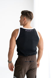 Organic Ribbed Singlet - Monochrome
