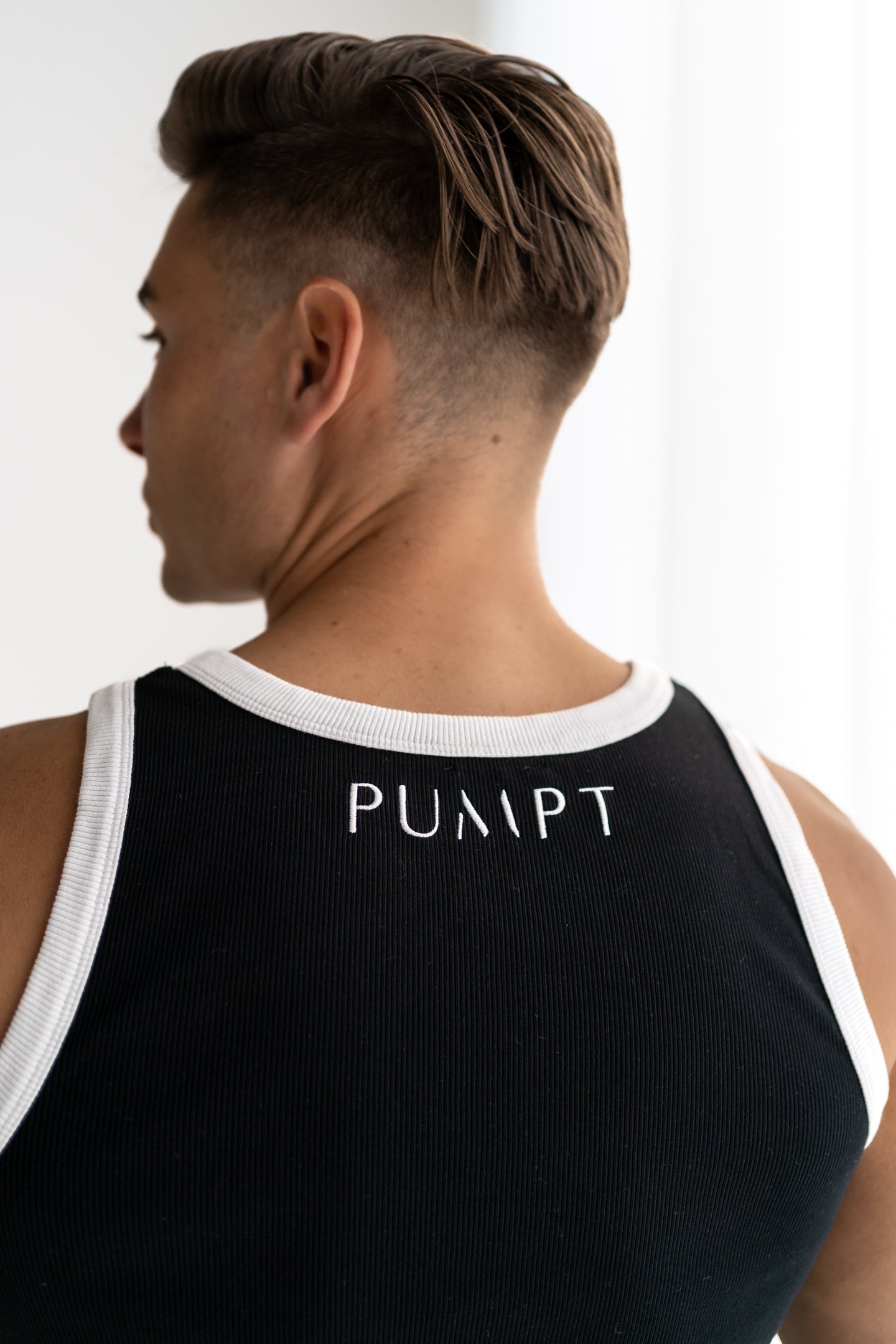 Organic Ribbed Singlet - Monochrome
