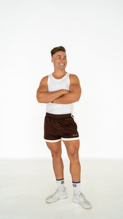 Organic Ribbed Singlet - White