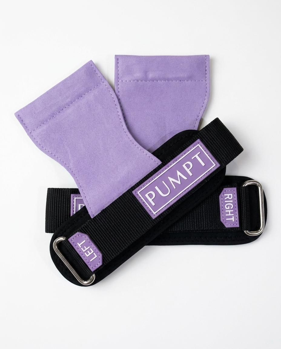 Lilac Bundle - Lifting Grips + Ankle Cuffs